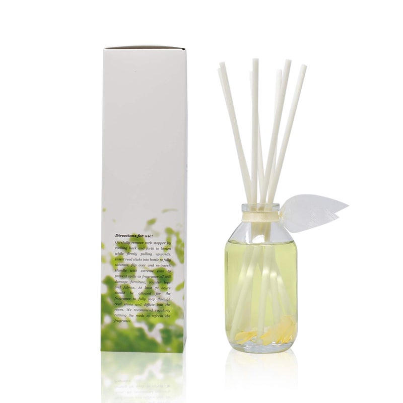 LOVSPA Reed Diffuser Set, Jasmine Vanilla Scented Oil Diffuser with Sticks, Home Fragrance Accessories for Bathroom Shelf Decor, Aroma Diffusers for Home or Office Desk, USA Made - Image 3